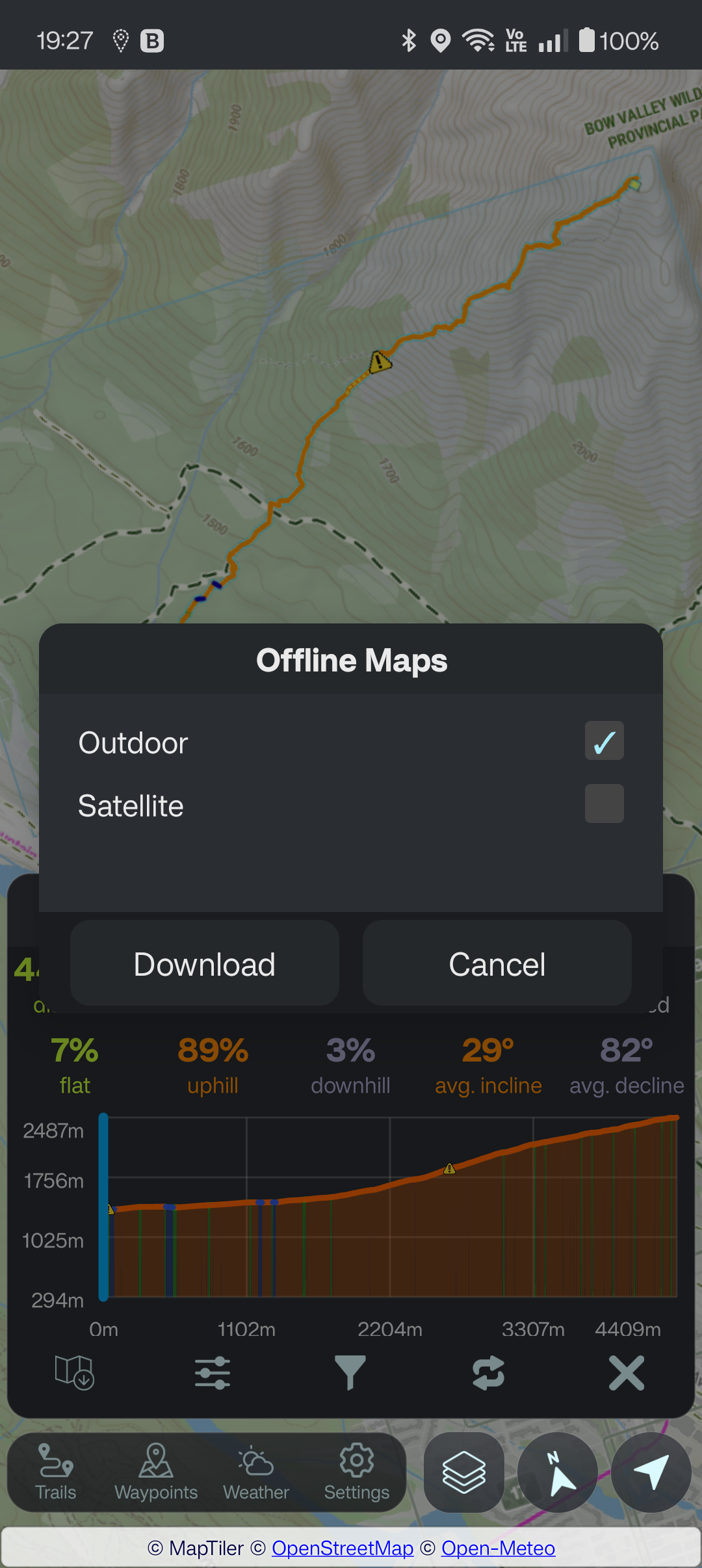 Map type selector