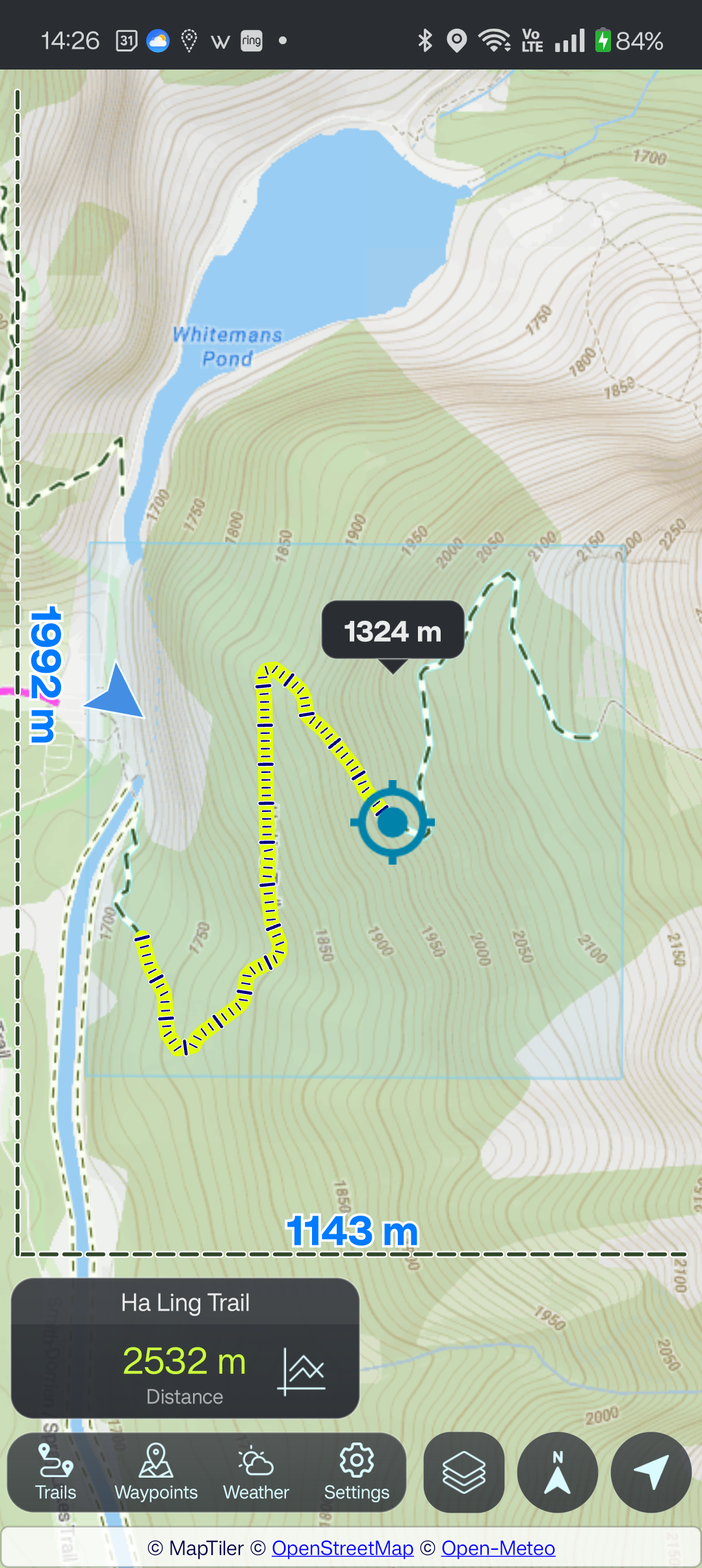 Ruler on OSM trail
